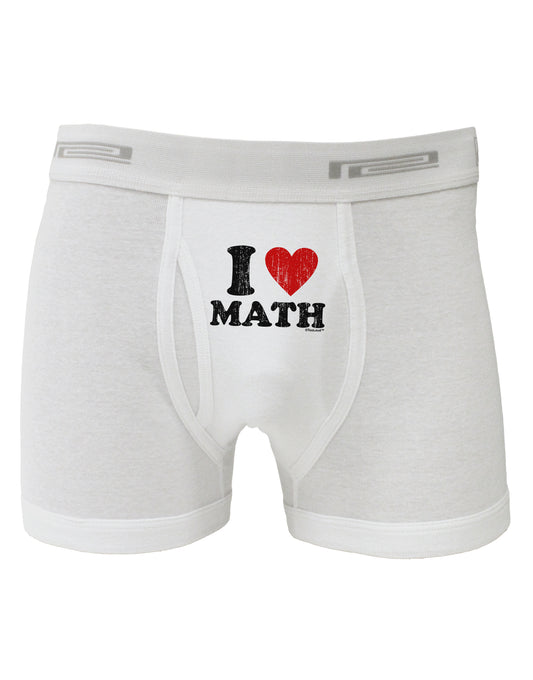 I Heart Math Distressed Boxer Briefs by TooLoud-Boxer Briefs-TooLoud-White-Small-Davson Sales