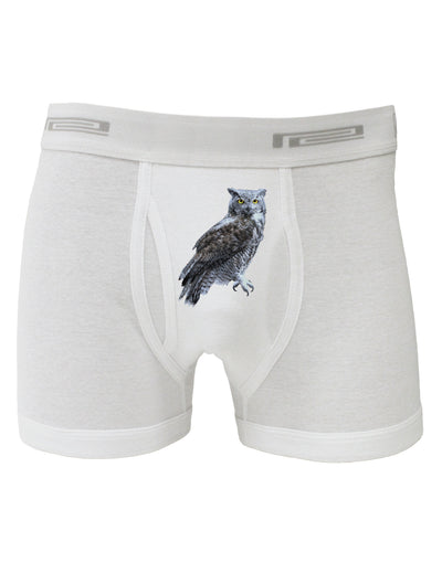 Great Horned Owl Photo Boxer Briefs-Boxer Briefs-TooLoud-White-Small-Davson Sales