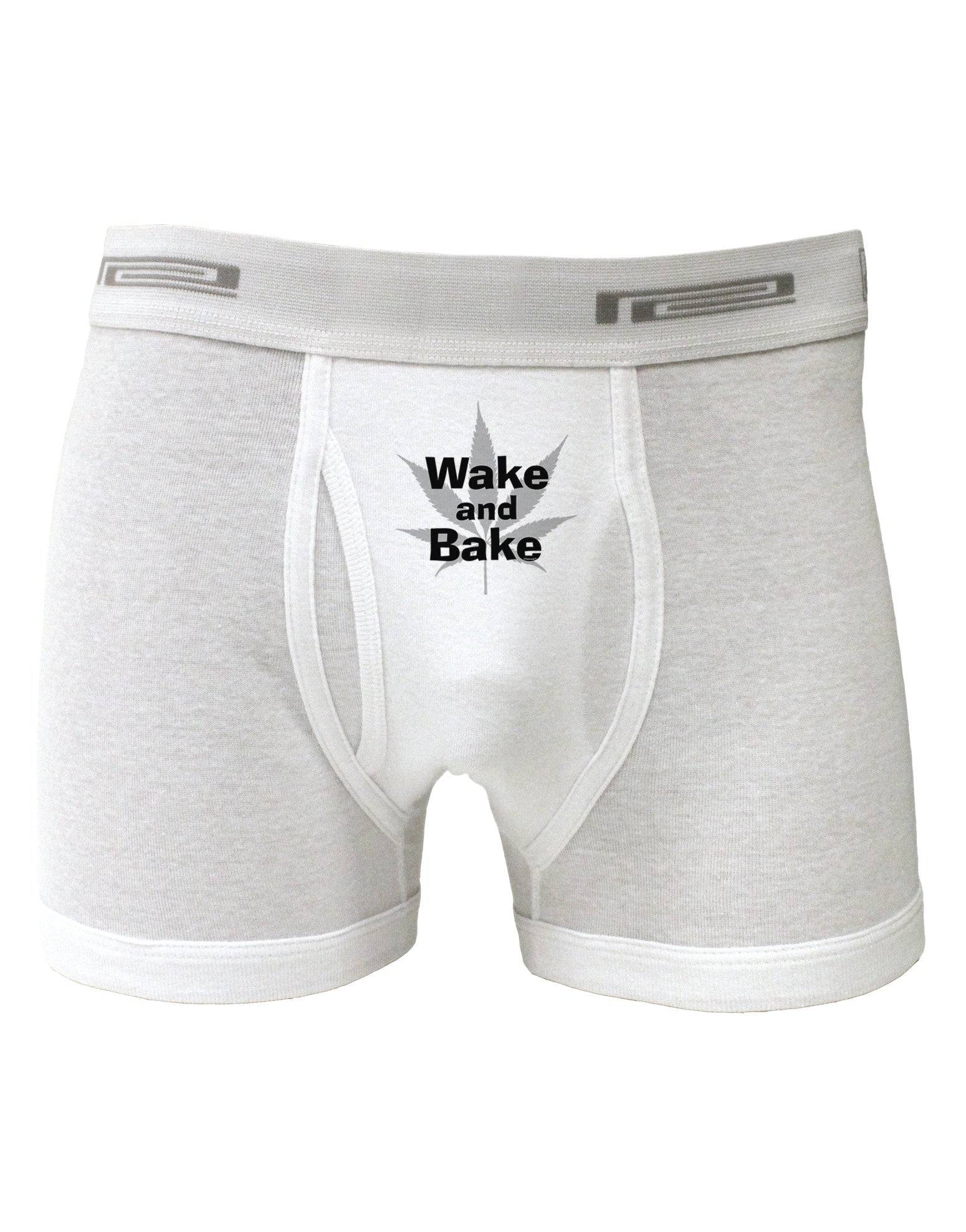 Wake and Bake - Marijuana Leaf B&W Boxer Briefs-Boxer Briefs-TooLoud-White-Small-Davson Sales