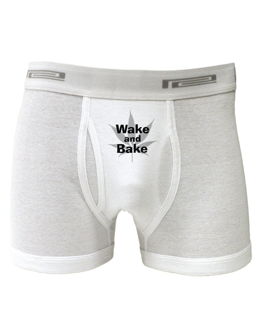 Wake and Bake - Marijuana Leaf B&W Boxer Briefs-Boxer Briefs-TooLoud-White-Small-Davson Sales