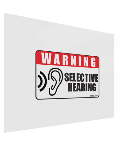 Warning Selective Hearing Funny Gloss Poster Print Landscape - Choose Size by TooLoud-TooLoud-17x11"-Davson Sales