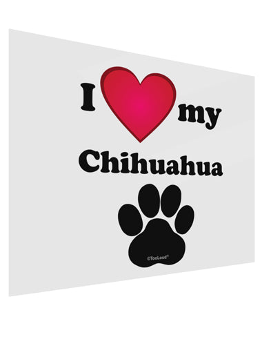 I Heart My Chihuahua Gloss Poster Print Landscape - Choose Size by TooLoud-TooLoud-17x11"-Davson Sales