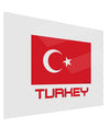 Turkey Flag with Text Gloss Poster Print Landscape - Choose Size by TooLoud-Poster Print-TooLoud-17x11"-Davson Sales