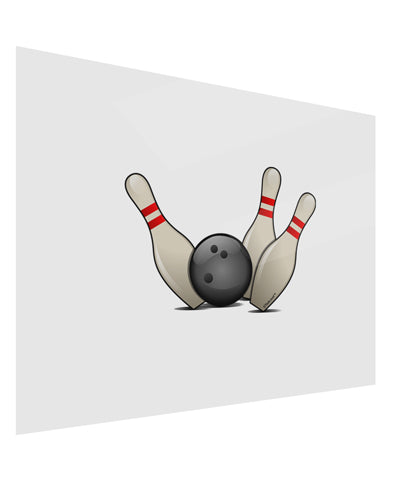 Bowling Ball with Pins Gloss Poster Print Landscape - Choose Size-Poster Print-TooLoud-17x11"-Davson Sales