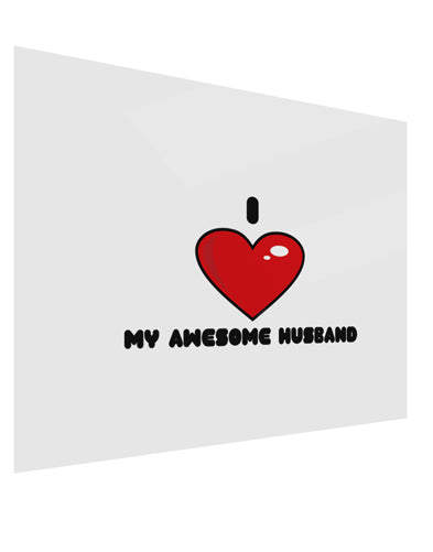 I Heart My Awesome Husband Gloss Poster Print Landscape - Choose Size by TooLoud-TooLoud-17x11"-Davson Sales