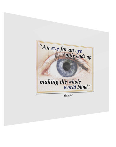 Eye For An Eye Gandhi Gloss Poster Print Landscape - Choose Size by TooLoud-Poster Print-TooLoud-17x11"-Davson Sales