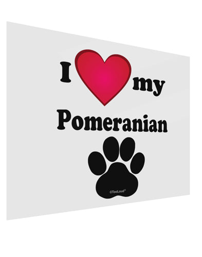 I Heart My Pomeranian Gloss Poster Print Landscape - Choose Size by TooLoud-TooLoud-17x11"-Davson Sales