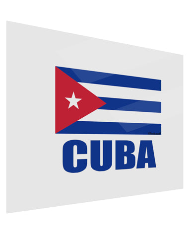 Cuba Flag Cuban Pride Gloss Poster Print Landscape - Choose Size by TooLoud-Poster Print-TooLoud-17x11"-Davson Sales