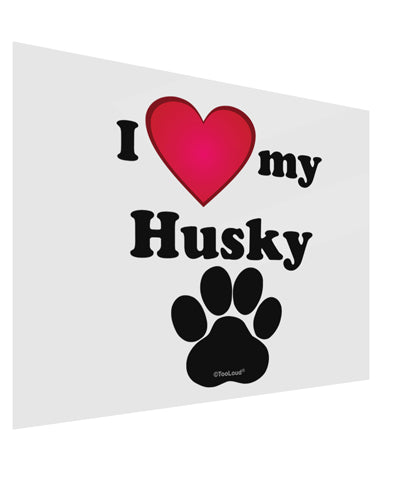 I Heart My Husky Gloss Poster Print Landscape - Choose Size by TooLoud-TooLoud-17x11"-Davson Sales