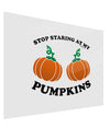 Stop Staring At My Pumpkins Gloss Poster Print Landscape - Choose Size by TooLoud-Poster Print-TooLoud-17x11"-Davson Sales