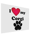 I Heart My Corgi Gloss Poster Print Landscape - Choose Size by TooLoud-TooLoud-17x11"-Davson Sales