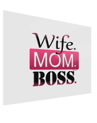 Wife Mom Boss Gloss Poster Print Landscape - Choose Size-Poster Print-TooLoud-17x11"-Davson Sales