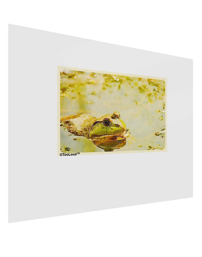 Bullfrog In Watercolor Gloss Poster Print Landscape - Choose Size by TooLoud-Poster Print-TooLoud-17x11"-Davson Sales