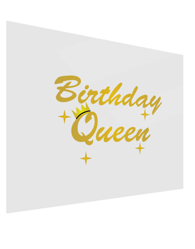 Birthday Queen Text Gloss Poster Print Landscape - Choose Size by TooLoud