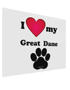 I Heart My Great Dane Gloss Poster Print Landscape - Choose Size by TooLoud-TooLoud-17x11"-Davson Sales