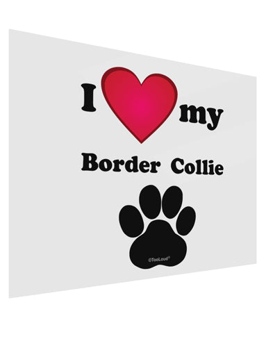 I Heart My Border Collie Gloss Poster Print Landscape - Choose Size by TooLoud-TooLoud-17x11"-Davson Sales