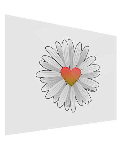 Pretty Daisy Heart Gloss Poster Print Landscape - Choose Size-Poster Print-TooLoud-17x11"-Davson Sales