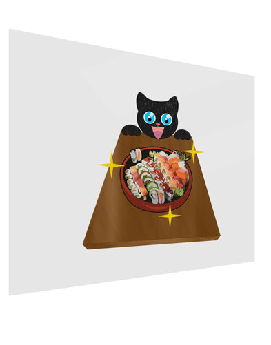 Anime Cat Loves Sushi Gloss Poster Print Landscape - Choose Size by TooLoud-Poster Print-TooLoud-17x11"-Davson Sales