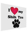 I Heart My Shih Tzu Gloss Poster Print Landscape - Choose Size by TooLoud-TooLoud-17x11"-Davson Sales