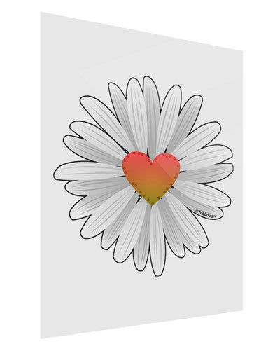 Pretty Daisy Heart Gloss Poster Print Portrait - Choose Size-Poster Print-TooLoud-11x17"-Davson Sales