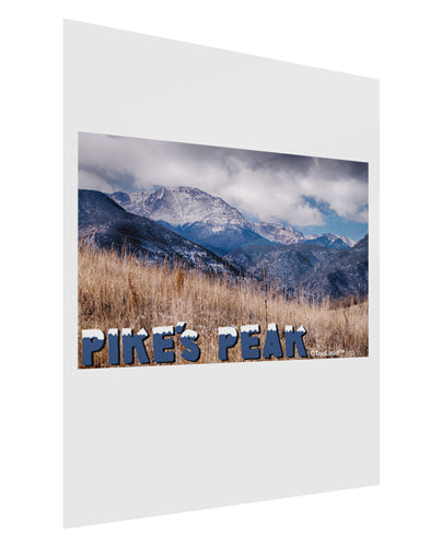 Pikes Peak CO Mountains Text Gloss Poster Print Portrait - Choose Size by TooLoud-Poster Print-TooLoud-11x17"-Davson Sales