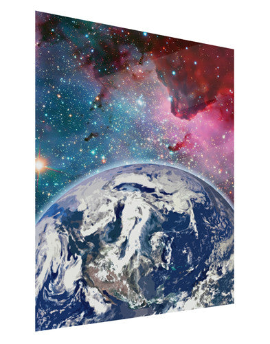 Fantasy Galactic Earth All Over Gloss Poster Print Portrait - Choose Size by TooLoud-Poster Print-TooLoud-11x17"-Davson Sales