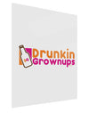 Drunken Grown ups Funny Drinking Gloss Poster Print Portrait - Choose Size by TooLoud