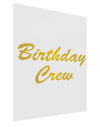 Birthday Crew Text Gloss Poster Print Portrait - Choose Size by TooLoud-TooLoud-11x17"-Davson Sales
