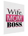 Wife Mom Boss Gloss Poster Print Portrait - Choose Size-Poster Print-TooLoud-11x17"-Davson Sales