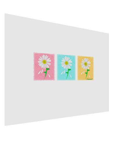 Pretty Daisies Watercolor Matte Poster Print Landscape - Choose Size-Poster Print-TooLoud-17x11"-Davson Sales