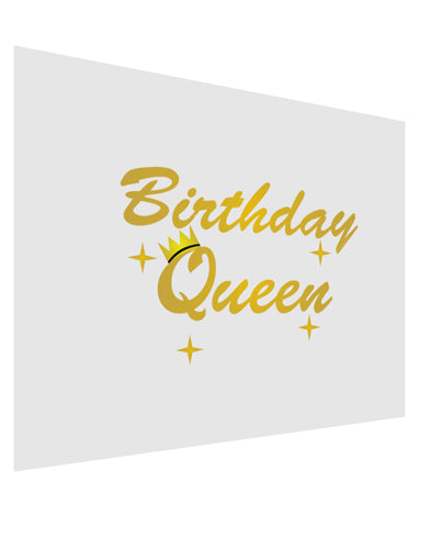 Birthday Queen Text Matte Poster Print Landscape - Choose Size by TooLoud