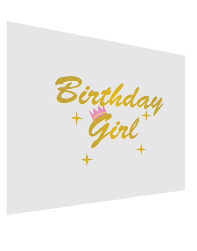 Birthday Girl Text Matte Poster Print Landscape - Choose Size by TooLoud