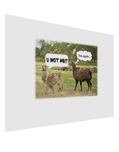 Angry Standing Llamas Matte Poster Print Landscape - Choose Size by TooLoud-Poster Print-TooLoud-17x11"-Davson Sales