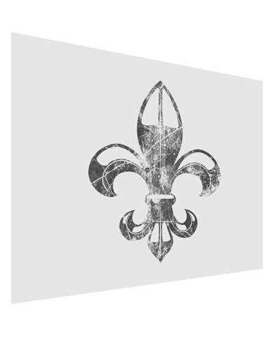 Distressed Fleur de Lis Matte Poster Print Landscape - Choose Size-Poster Print-TooLoud-17x11"-Davson Sales