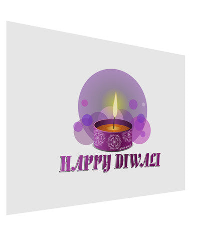 Happy Diwali Purple Candle Matte Poster Print Landscape - Choose Size by TooLoud-Poster Print-TooLoud-17x11"-Davson Sales