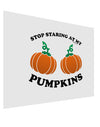 Stop Staring At My Pumpkins Matte Poster Print Landscape - Choose Size by TooLoud-Poster Print-TooLoud-17x11"-Davson Sales