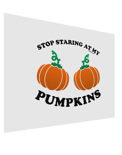 Stop Staring At My Pumpkins Matte Poster Print Landscape - Choose Size by TooLoud-Poster Print-TooLoud-17x11"-Davson Sales