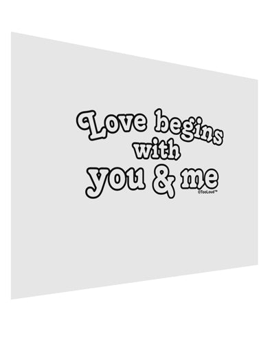 Love Begins With You and Me Matte Poster Print Landscape - Choose Size by TooLoud-Poster Print-TooLoud-17x11"-Davson Sales