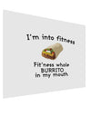 I'm Into Fitness Burrito Funny Matte Poster Print Landscape - Choose Size by TooLoud