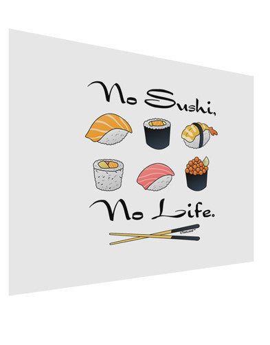 No Sushi No Life Matte Poster Print Landscape - Choose Size-Poster Print-TooLoud-17x11"-Davson Sales