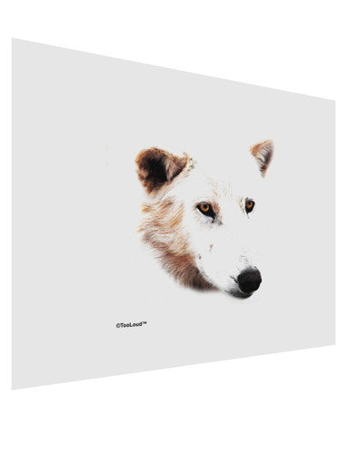 TooLoud White Wolf Head Cutout Matte Poster Print Landscape - Choose Size-Poster Print-TooLoud-17x11"-Davson Sales