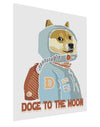 Doge to the Moon Matte Poster Print Portrait - 11x17 Inch
