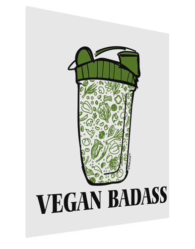 Vegan Badass Blender Bottle Matte Poster Print Portrait - 11x17 Inch-Poster-TooLoud-Davson Sales