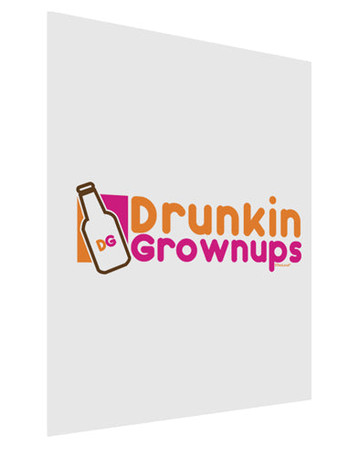 Drunken Grown ups Funny Drinking Matte Poster Print Portrait - Choose Size by TooLoud-Poster Print-TooLoud-11x17"-Davson Sales