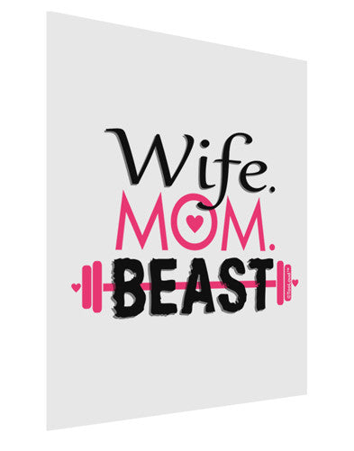 TooLoud Wife Mom Beast Matte Poster Print Portrait - Choose Size-Poster Print-TooLoud-11x17"-Davson Sales