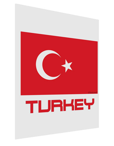 Turkey Flag with Text Matte Poster Print Portrait - Choose Size by TooLoud-Poster Print-TooLoud-11x17"-Davson Sales