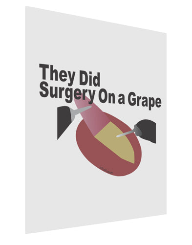 They Did Surgery On a Grape Matte Poster Print Portrait - Choose Size by TooLoud-TooLoud-11x17"-Davson Sales