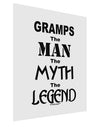 Gramps The Man The Myth The Legend Matte Poster Print Portrait - Choose Size by TooLoud-TooLoud-11x17"-Davson Sales