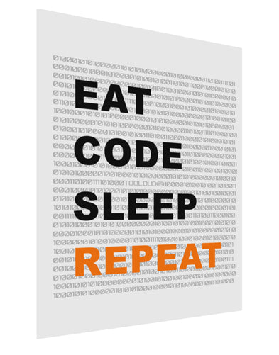 Eat Sleep Code Repeat Matte Poster Print Portrait - Choose Size by TooLoud-TooLoud-11x17"-Davson Sales