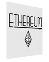 Ethereum with logo Matte Poster Print Portrait - 11x17 Inch